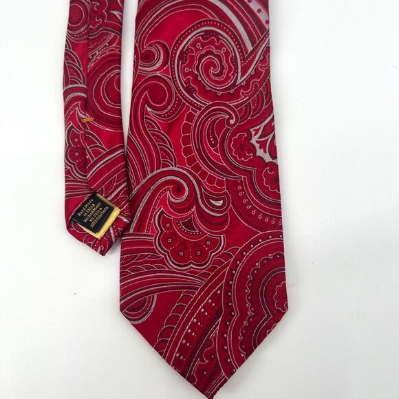 Donald‎ J. Trump Signature Collection Necktie Tie Red Paisley - Picture 2 of 6